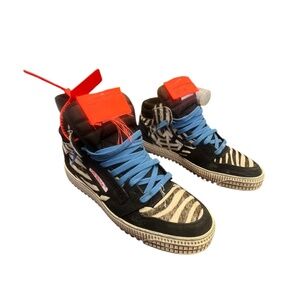 Off-White Cup Sole 3.0 Sneakers Court Mixed Media High Top Sneakers size 42
